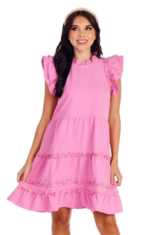 Pope Pink Ruffle Dress
