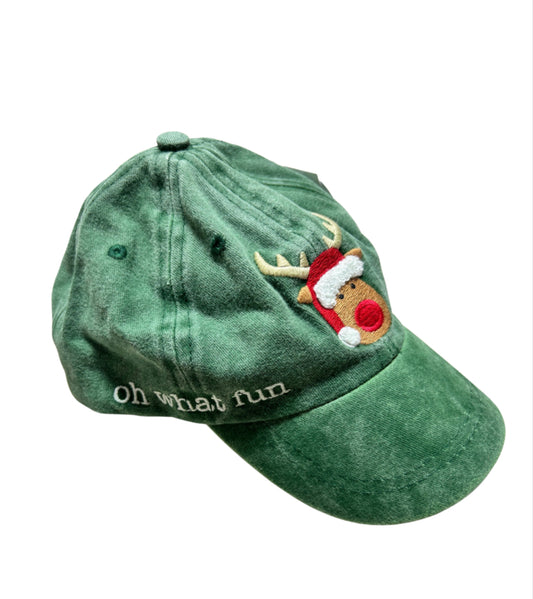 Embroidered Reindeer Hat