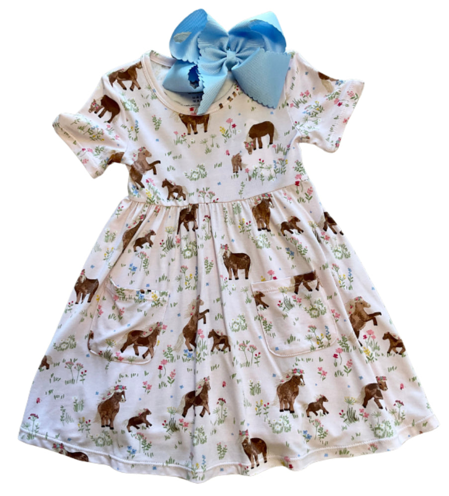 Watercolor Ponies Dress