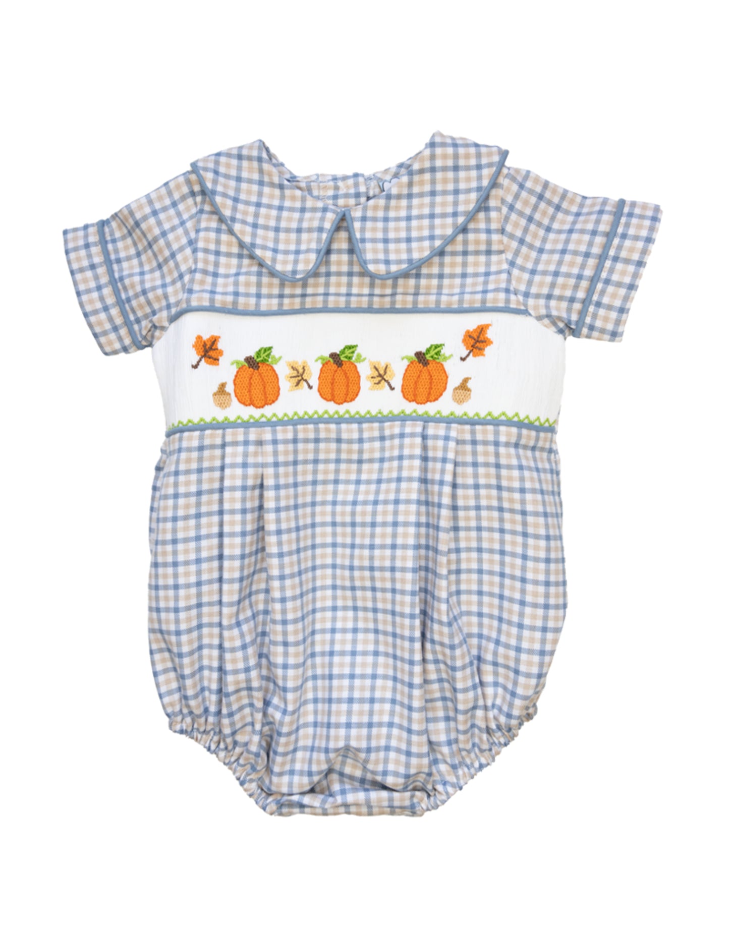 Three Sisters Pumpkin Patch Smocked Boy Bubble