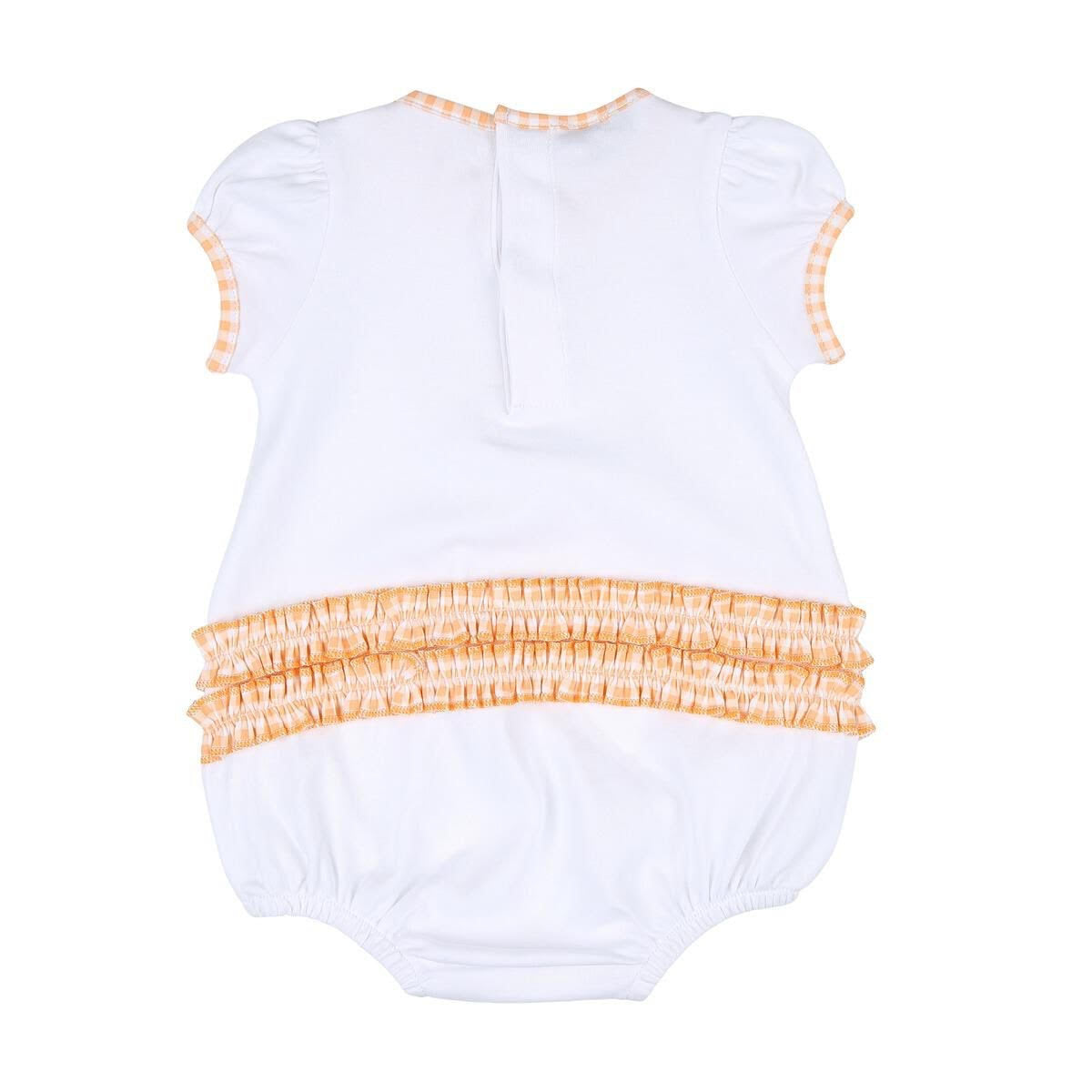 Girls Vintage Jack-O-Lantern Halloween Ruffle Bubble