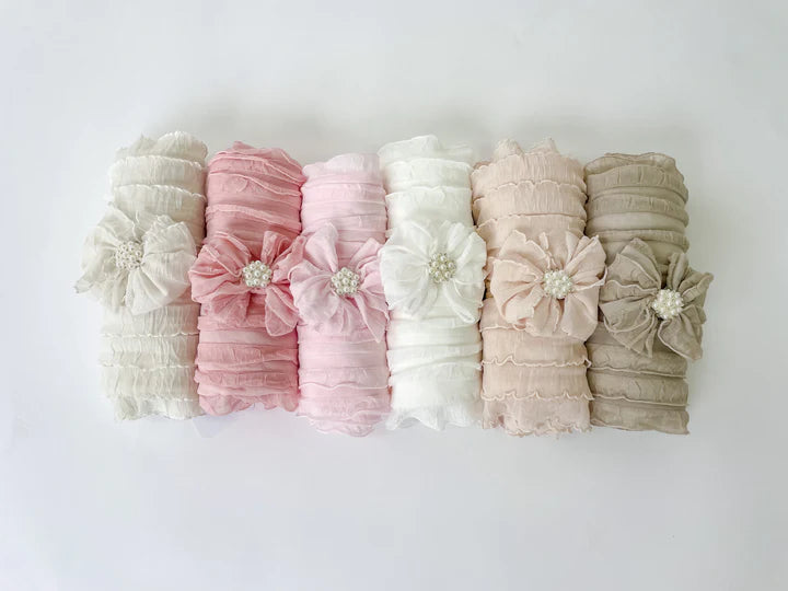 Ruffle Swaddle with Headband
