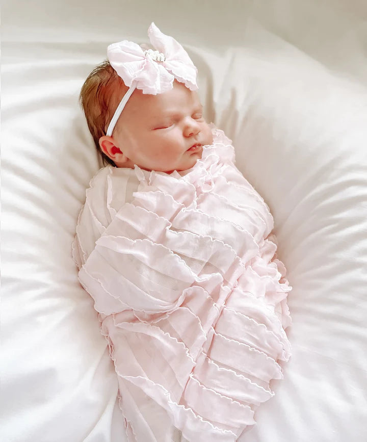 Ruffle Swaddle with Headband