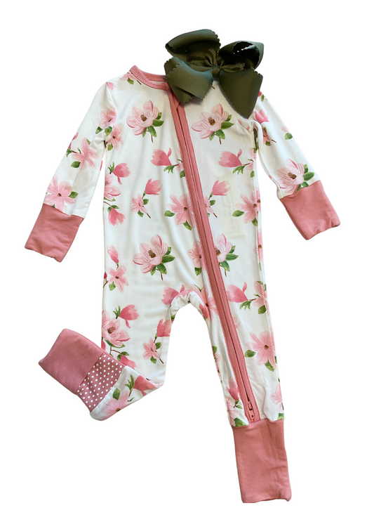 Sweet Magnolias 2way Zipper Romper