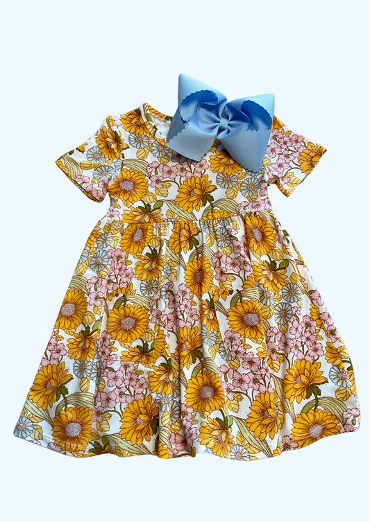 Sunflower Twirl Dress