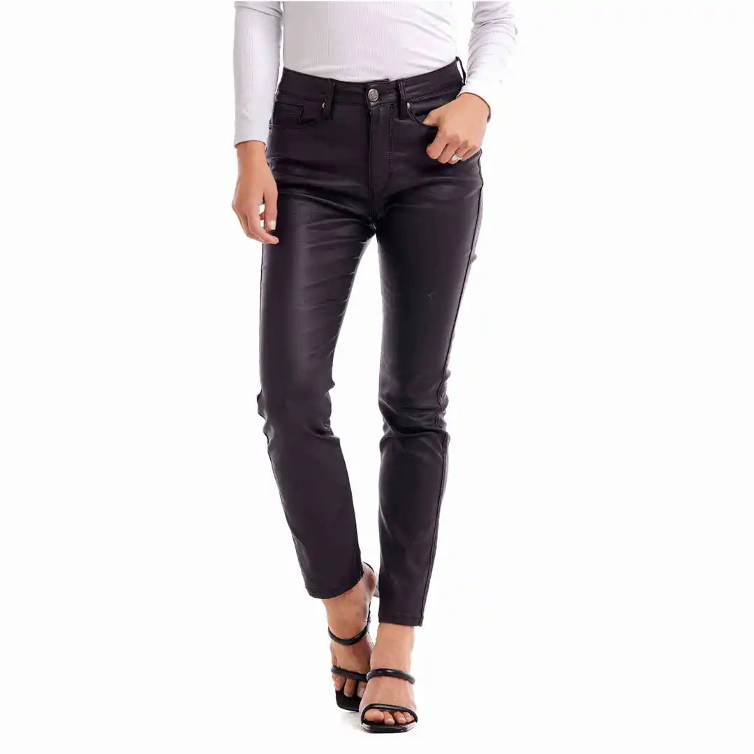 Krisa Coated Denim Pants